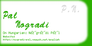 pal nogradi business card